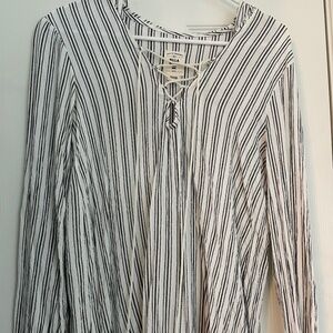 Billabong Seashell striped Hooded Beach Cover Up